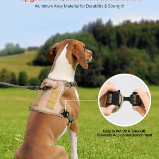 Harnais tactique no-pull ajustable pour grands chiens